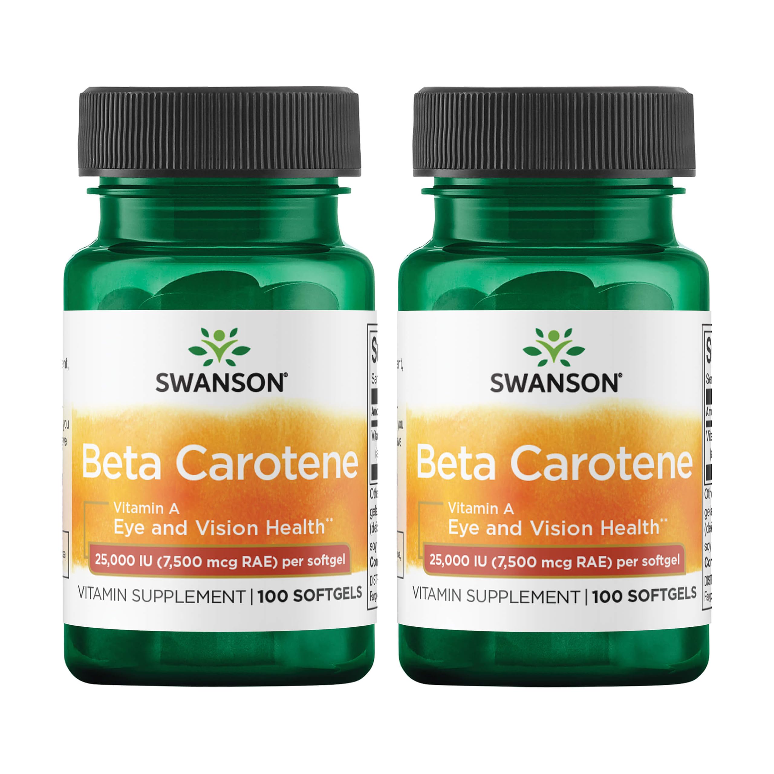 Swanson Beta-Caroteno en bote con cápsulas blandas para apoyar la salud ocular