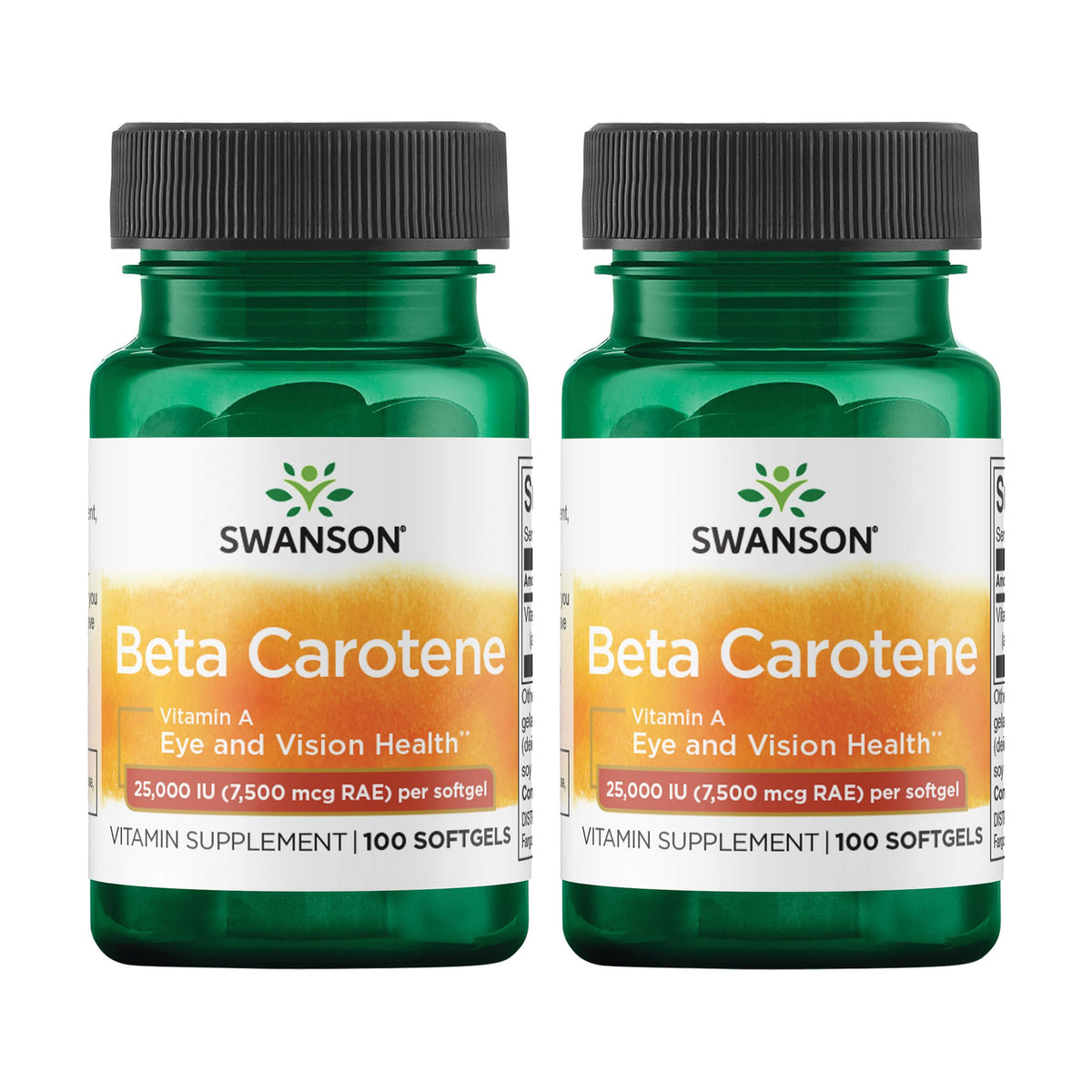 Swanson Beta-Caroteno en bote con cápsulas blandas para apoyar la salud ocular
