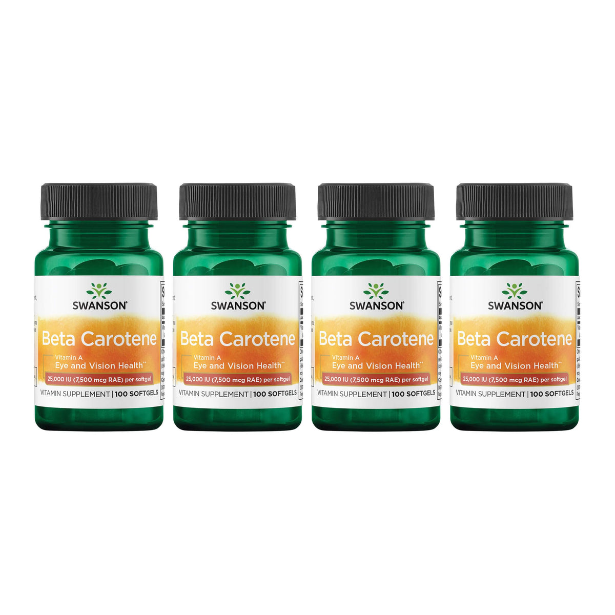 Swanson Beta-Caroteno: botella frontal para apoyar la salud ocular