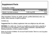 Swanson Beta-Caroteno: etiqueta 10000 UI para uso diario y salud visual.