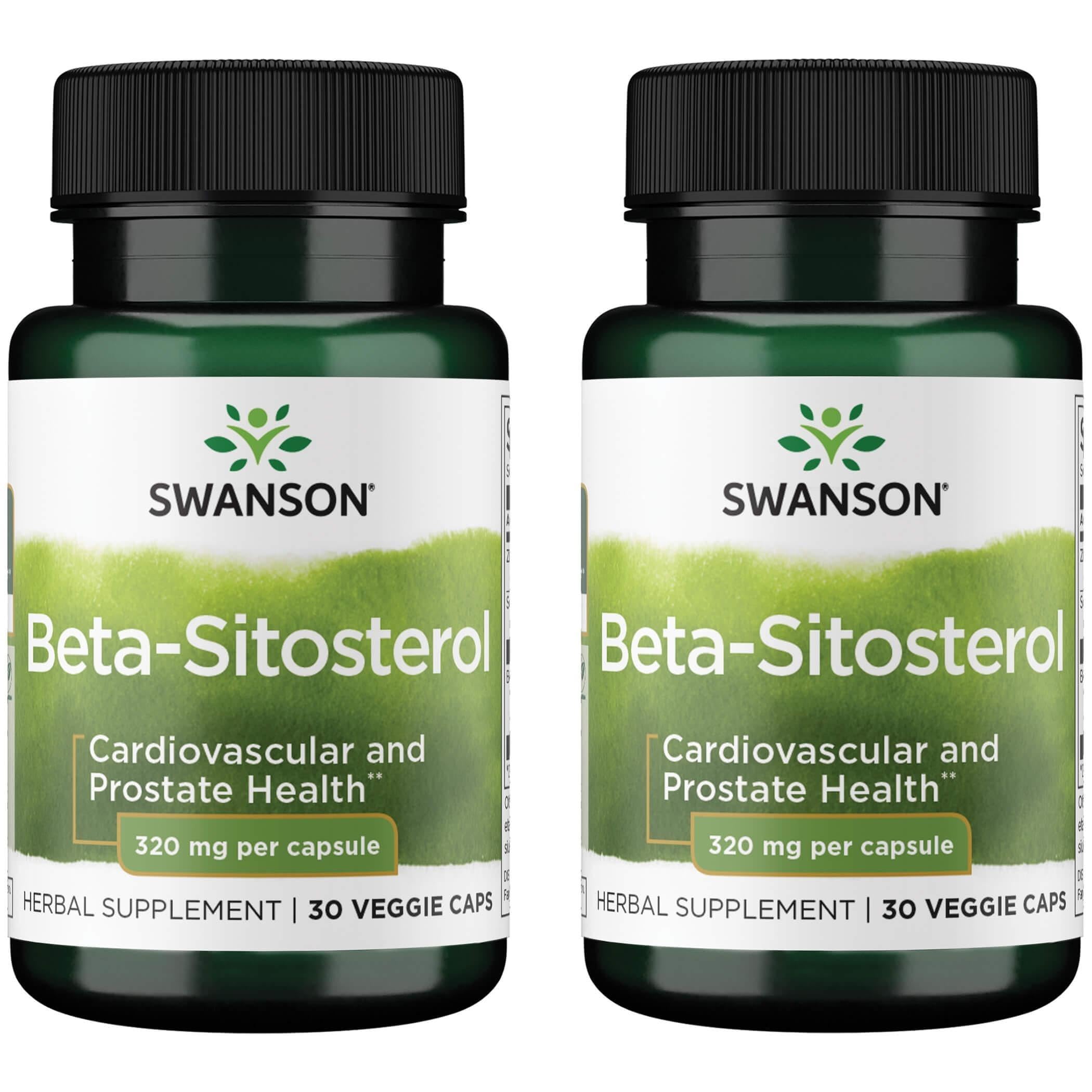 Swanson Beta-Sitosterol cápsulas vegetales, toma diaria para apoyar la rutina de bienestar