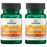 Swanson Biotina con liberación temporal para cabello, piel y uñas