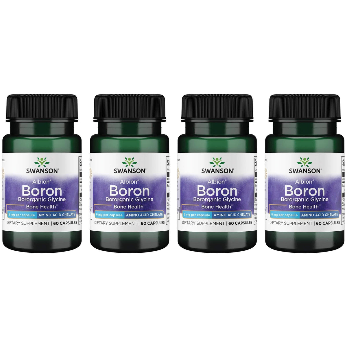 Swanson Borón Albion Boroganic en cápsulas, apoyo potencial para huesos y articulaciones.