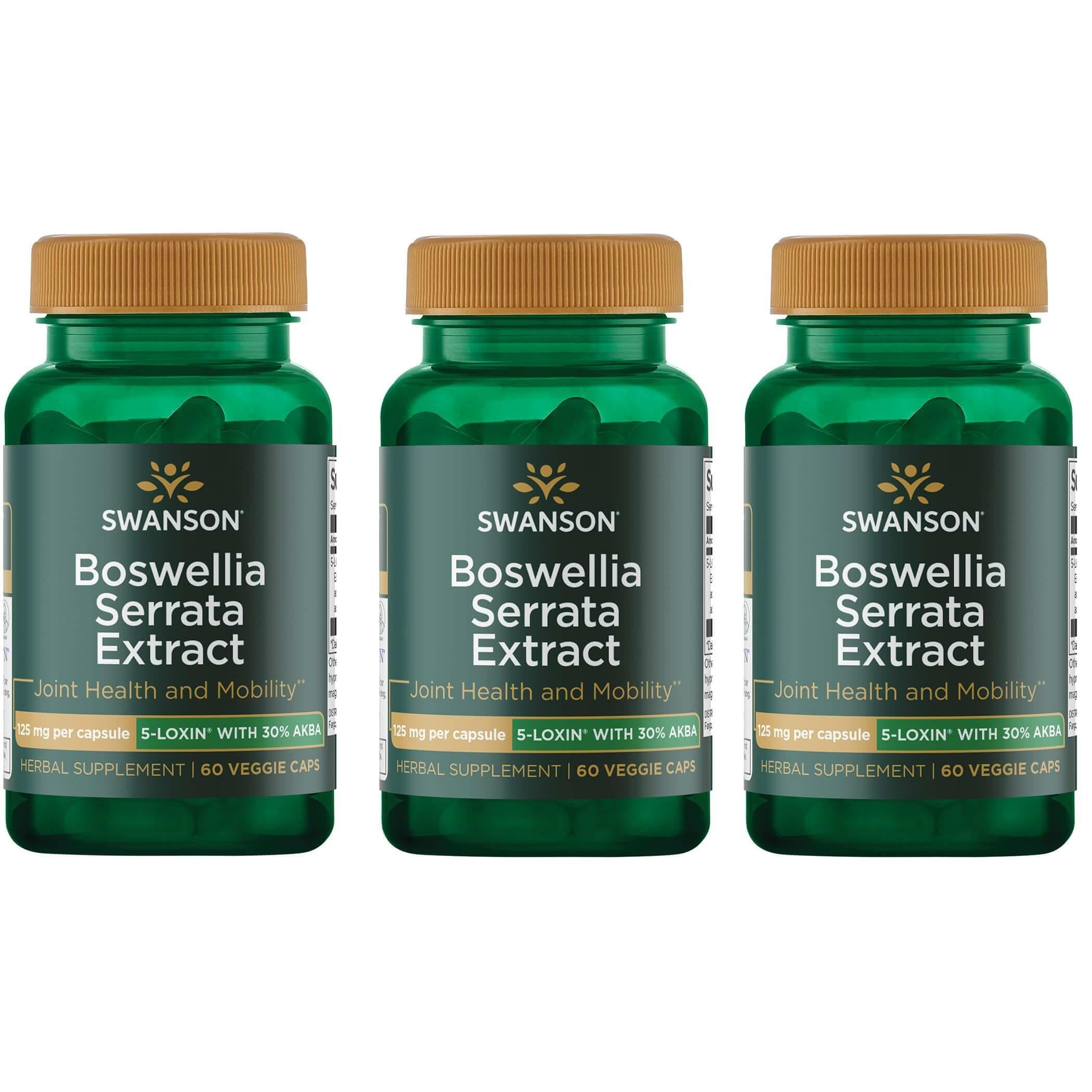 Swanson extracto de Boswellia Serrata, botella de capsulas vegetales, uso diario probable
