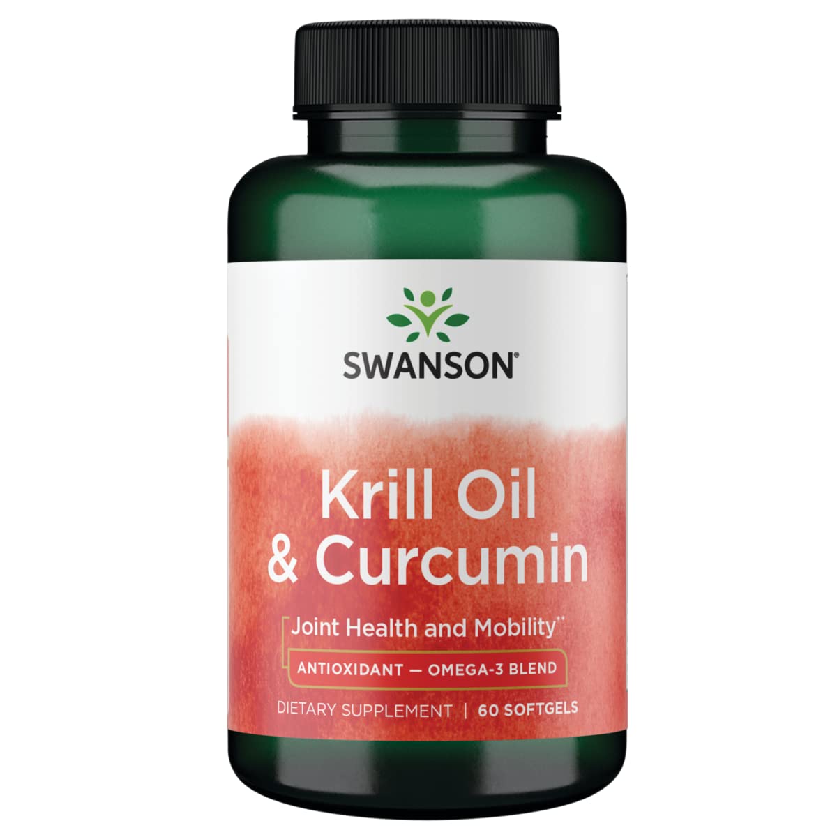 Swanson botella aceite de krill con curcumina para un estilo de vida activo