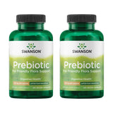 Swanson botella de cápsulas de fibra prebiótica NutraFlora FOS, apoyo digestivo.