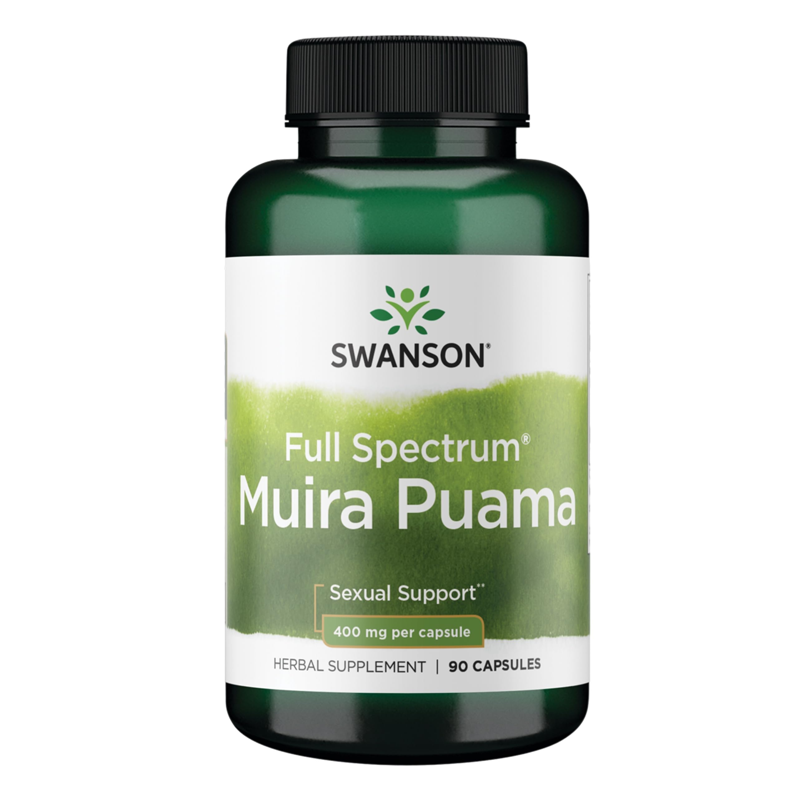 Swanson botellas de cápsulas Muira Puama para bienestar general