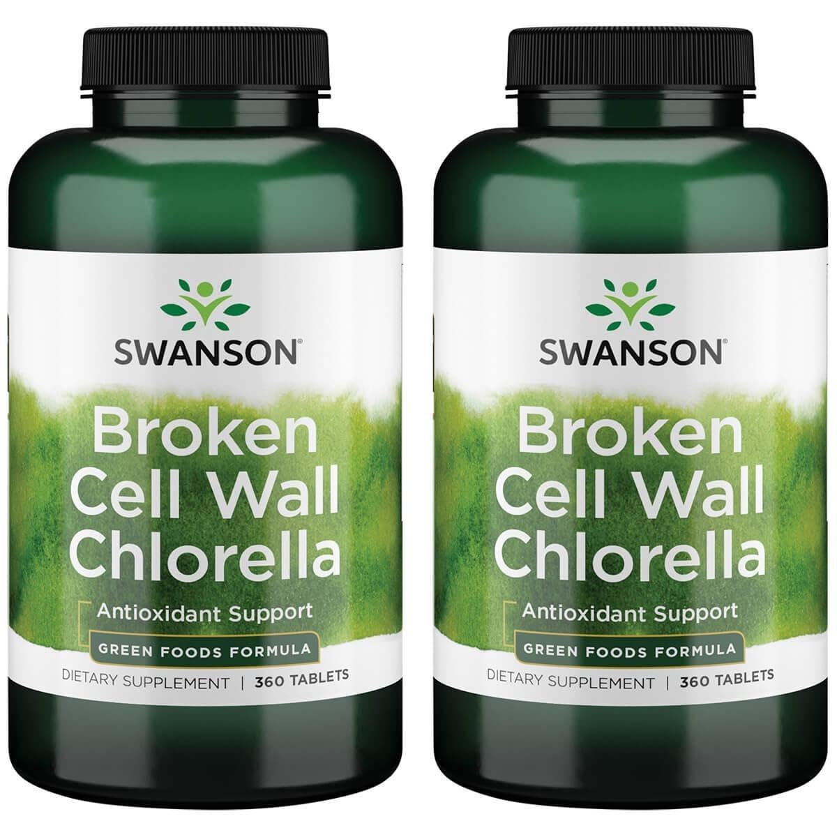 Swanson Chlorella con pared celular rota, tabletas, apoyo a la salud diaria.