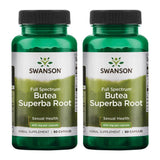 Swanson Butea Superba: botella de 60 cápsulas de 400 mg para bienestar íntimo.