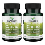 Swanson Cacao Espectro Completo: cápsulas de cacao crudo para energía suave y bienestar diario
