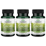 Swanson Cacao de Espectro Completo, botella de cápsulas, energía natural para tu día