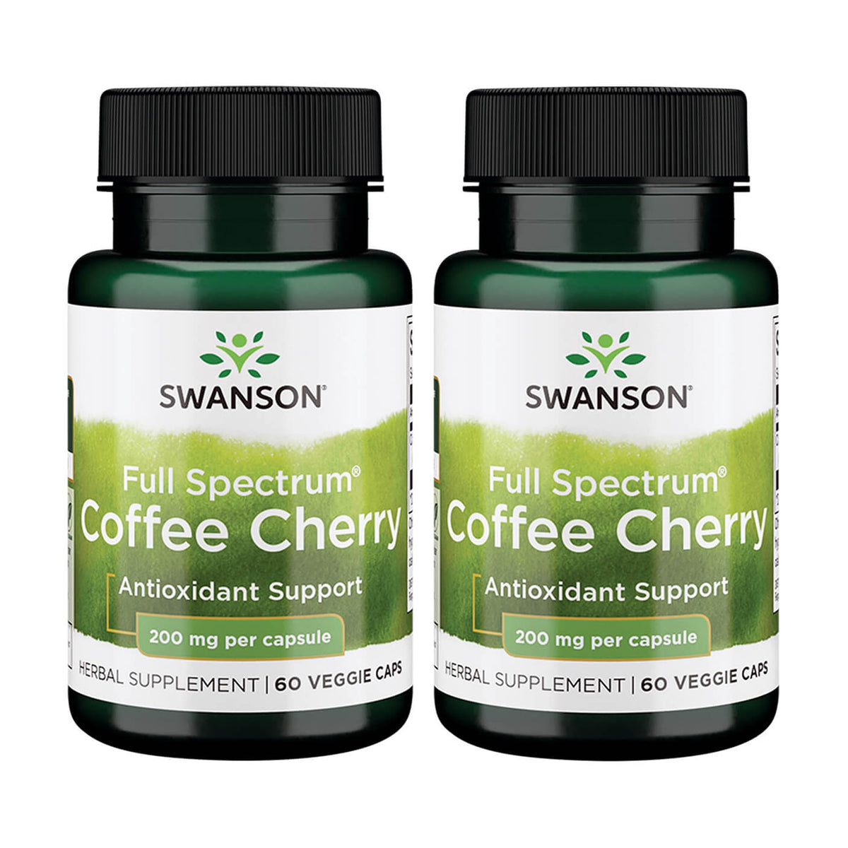 Swanson Cereza de Café, botella frontal, apoyo antioxidante para el día a día