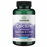 Swanson Calcium 500 mg 100 tabs, bote-frente: apoyo diario a la salud ósea.