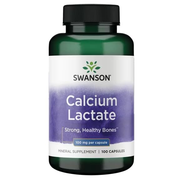 Swanson Calcio Lactato 100 mg, opción libre de OGM.