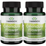 Swanson Calendula Flor cápsulas, apoyo digestivo suave para uso diario.