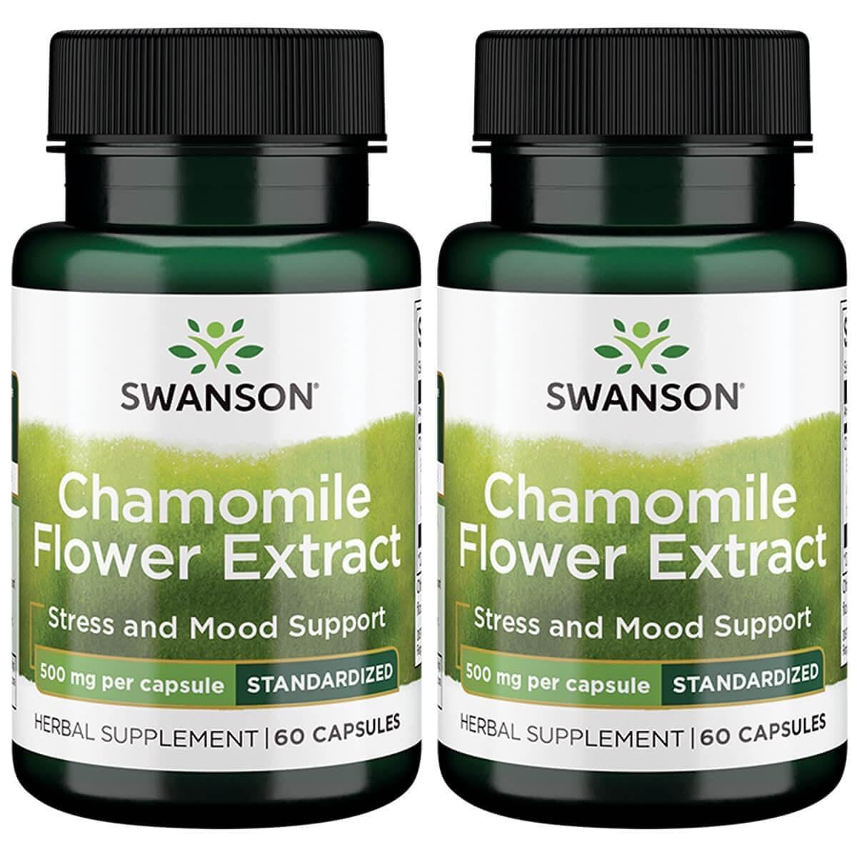 Swanson extracto de flor de manzanilla, botella 500 mg, apoyo para la relajación diaria