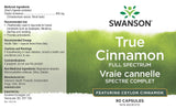Etiqueta de Swanson Canela Verdadera destaca origen en Sri Lanka