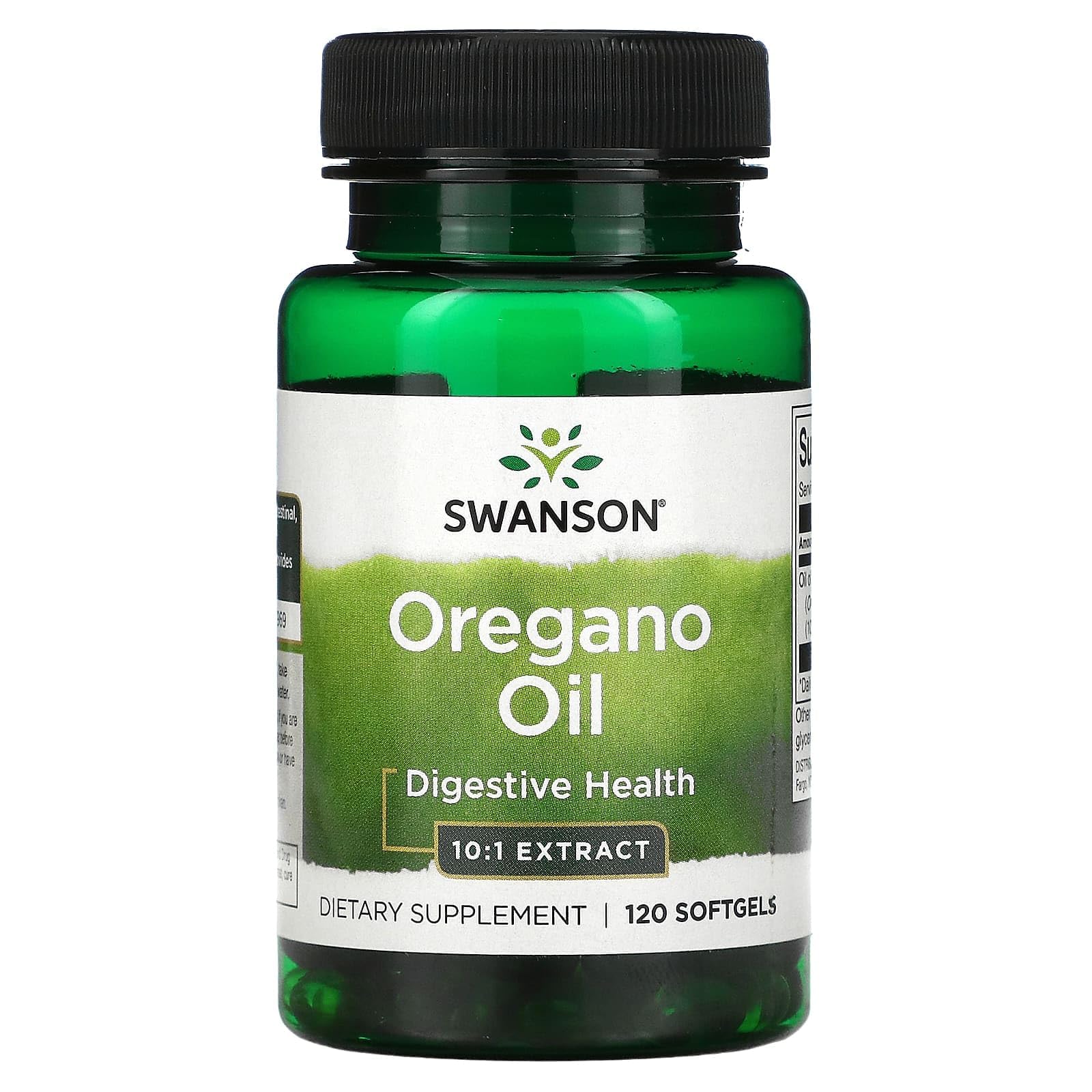 Swanson cápsulas suaves de orégano, enfoque respiratorio potencial.