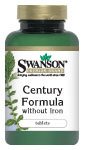Swanson Century Formula sin hierro, botella de 130 tabletas para apoyo diario de energía.