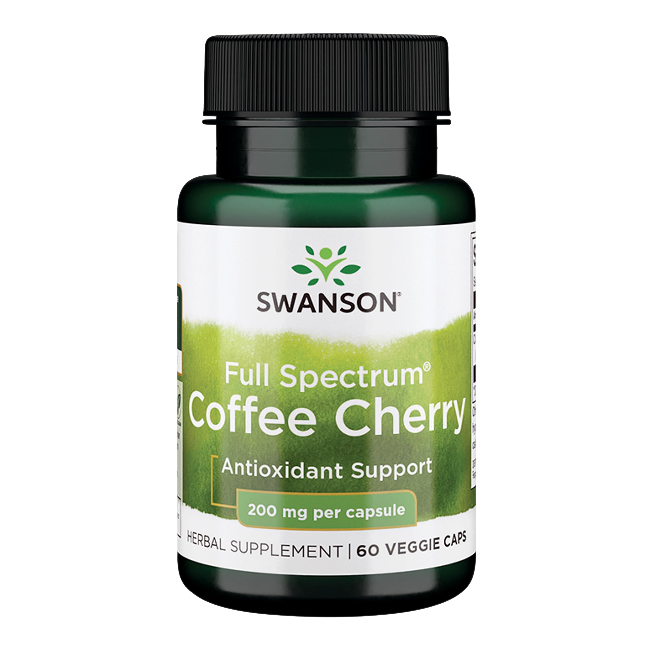 Swanson Cereza de Café cápsula, empaque seguro para uso diario.