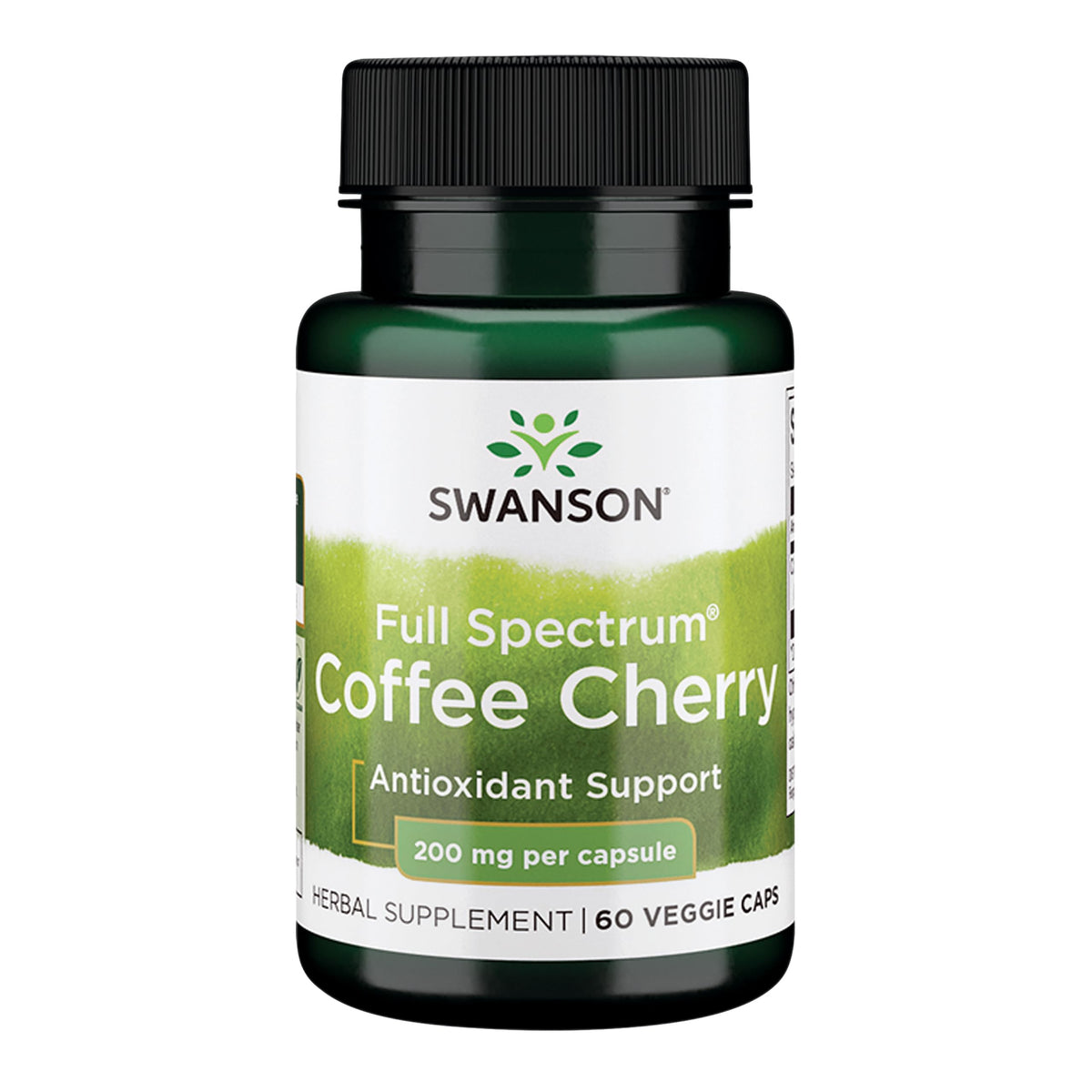 Swanson Cereza de Café cápsula, empaque seguro para uso diario.