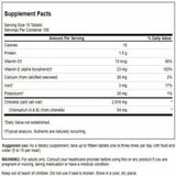 Swanson Chlorella etiqueta detalle, nutriente clave para la vitalidad.