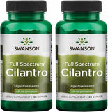 Swanson Cilantro, botella frontal, posible apoyo digestivo para uso diario