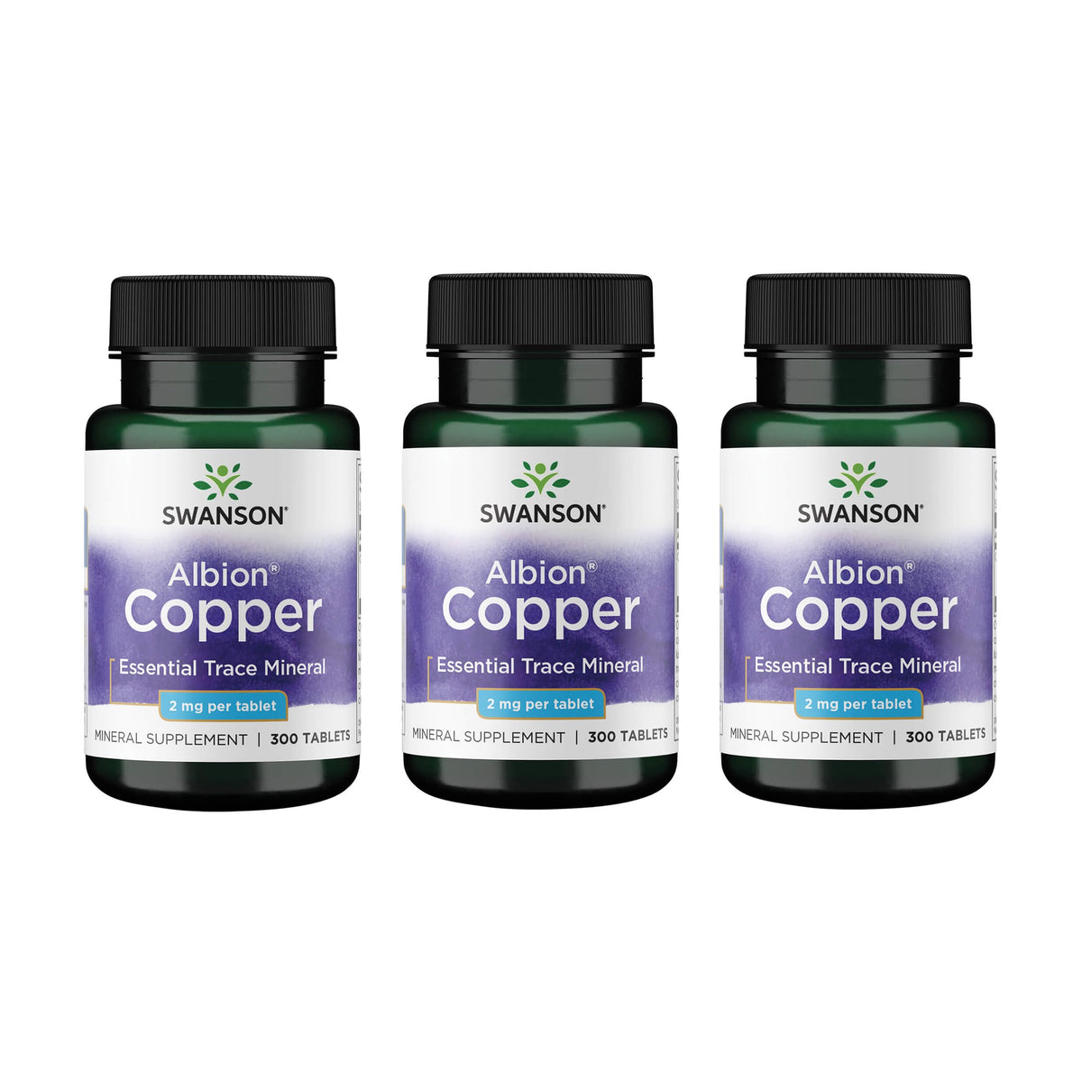 Swanson cobre quelado tabletas 2 mg; apoya la salud antioxidante diaria.