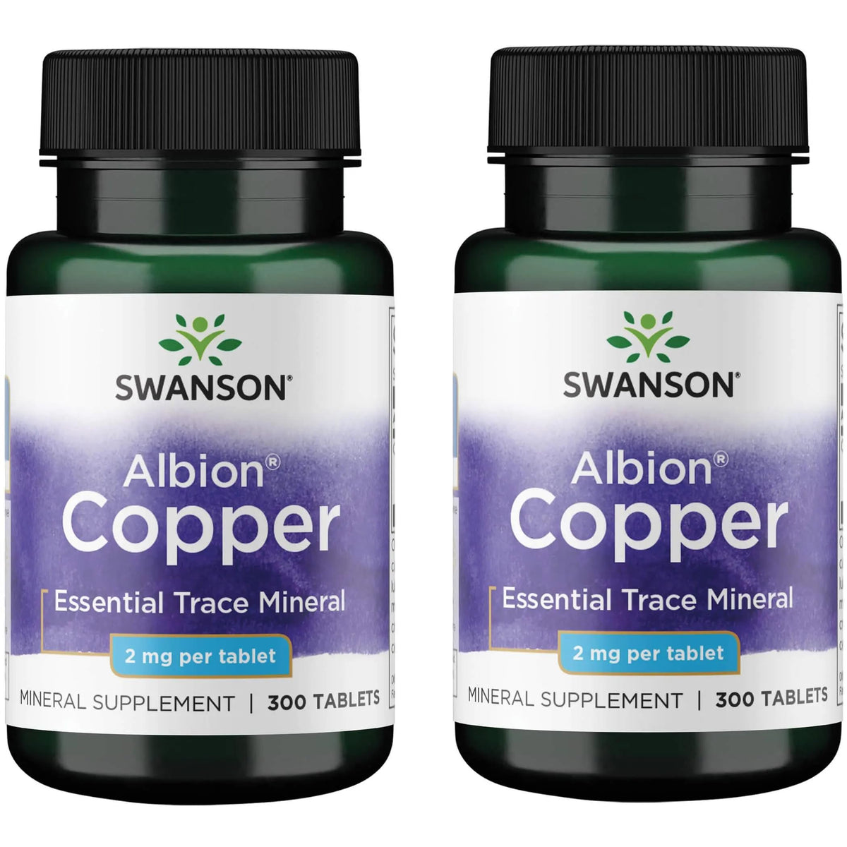 Swanson Cobre Quelado 2 mg en tableta, apoyo antioxidante diario.