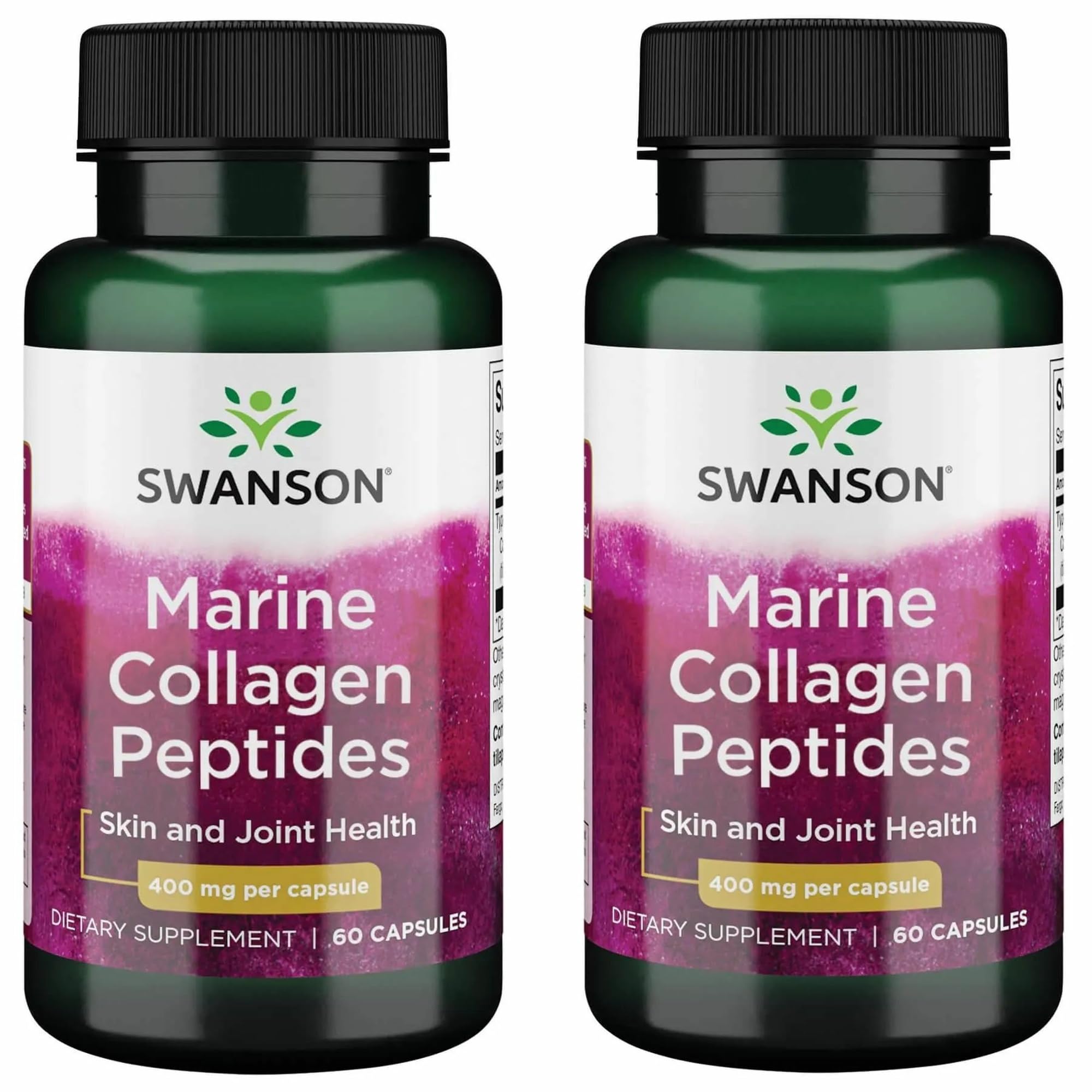 Swanson colágeno de pescado hidrolizado tipo I, cápsulas de 400 mg para articulaciones.