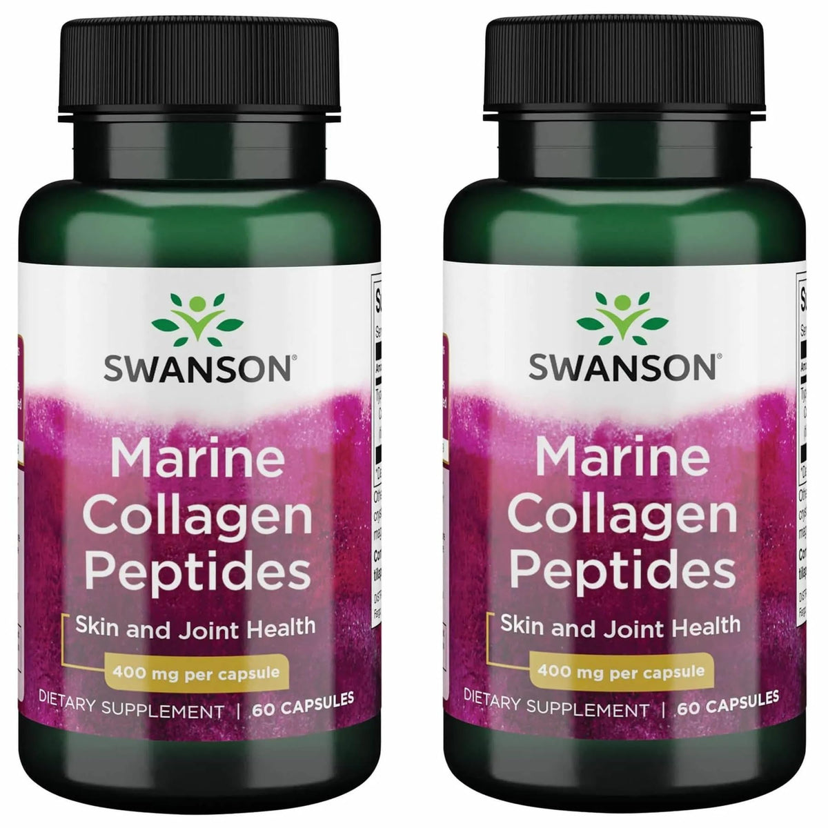 Swanson colágeno de pescado hidrolizado tipo I, cápsulas de 400 mg para articulaciones.