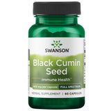 Swanson comino negro espectro completo 400 mg, bote de 60 cápsulas para apoyar la salud inmune