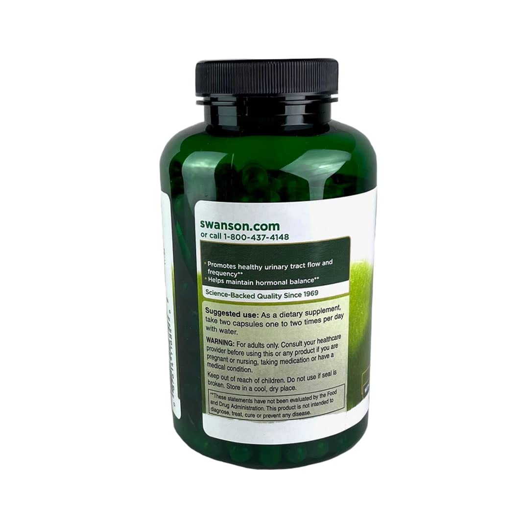 Swanson Prostata Complejo: extracto de pygeum como ingrediente clave.