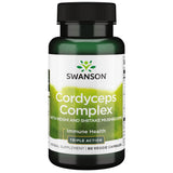 Swanson Cordyceps Complex: cápsulas frente al envase para apoyo inmunitario potencial