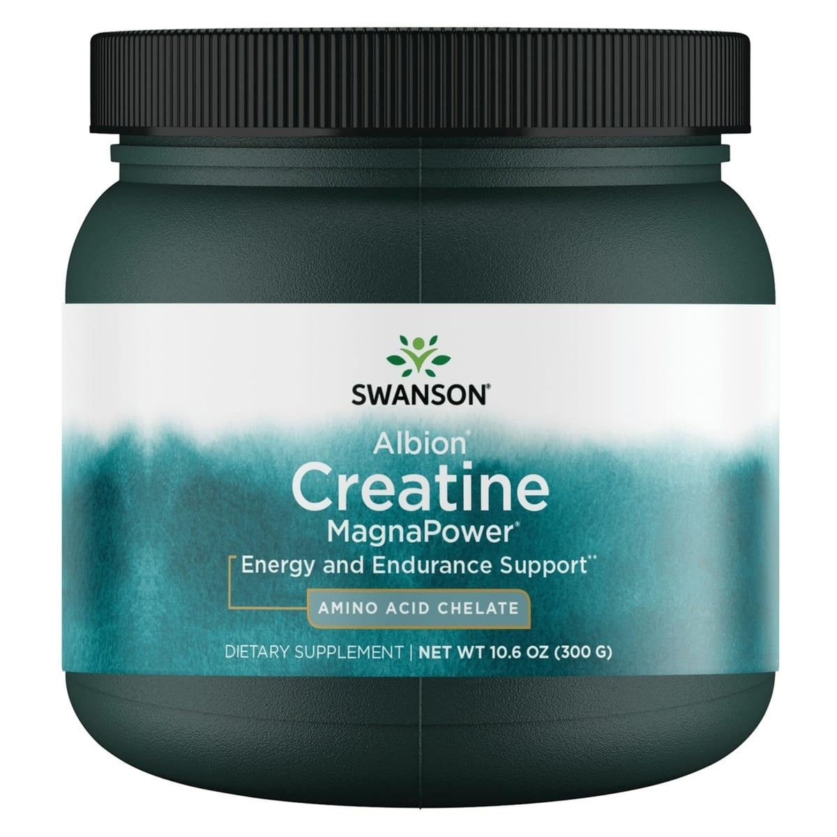 Swanson Creatina MagnaPower, bote de 300 g para dosis diarias.