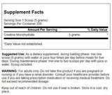 Swanson Creatine Monohydrate Powder: cucharilla medidora para dosificar con precisión en cada sesión.