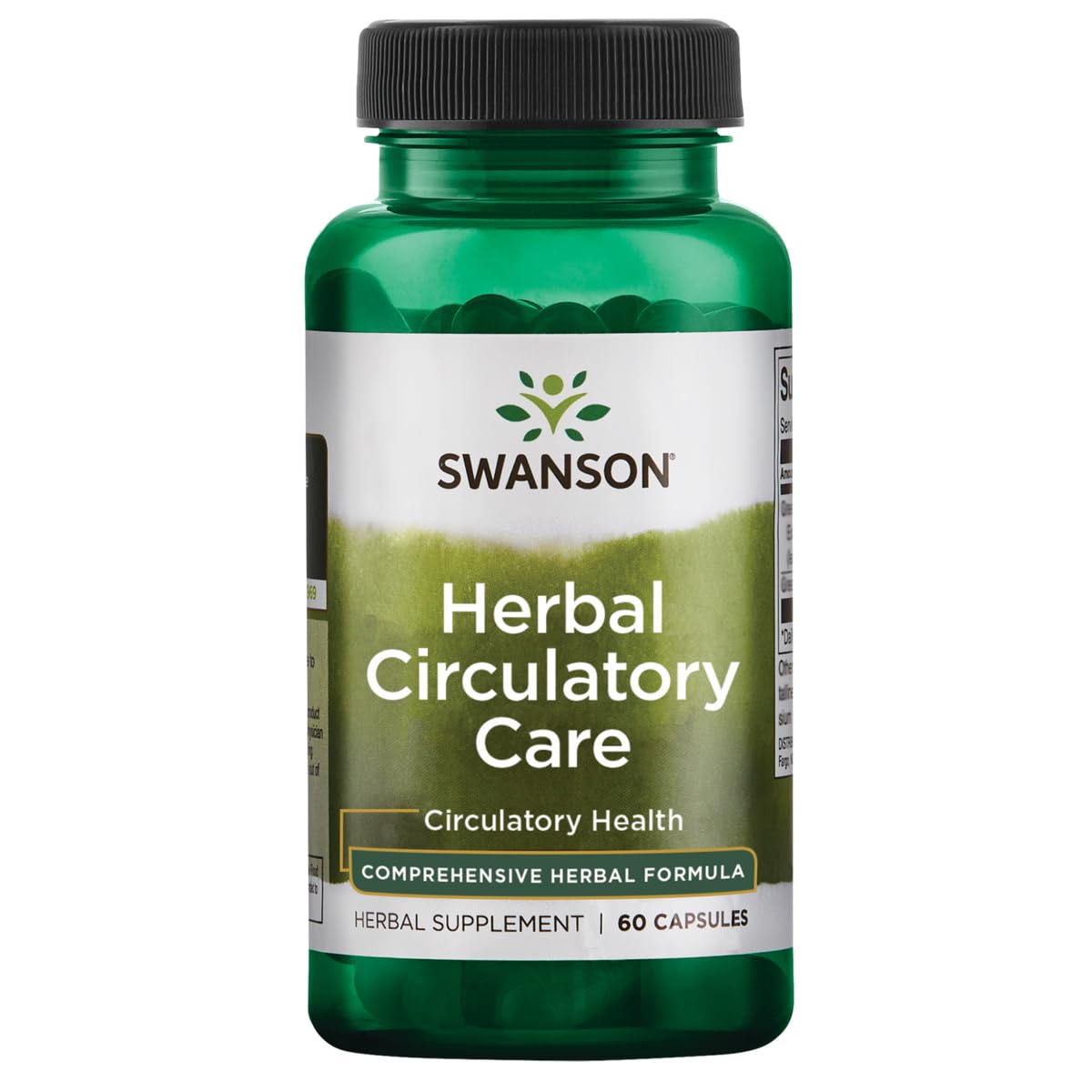 Swanson Cuidado Circulatorio Herbal botella con cápsulas para uso diario