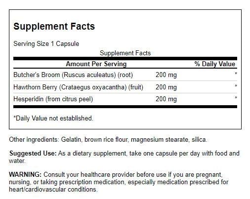 Swanson Cuidado Circulatorio Herbal cápsulas para apoyar la circulación diaria