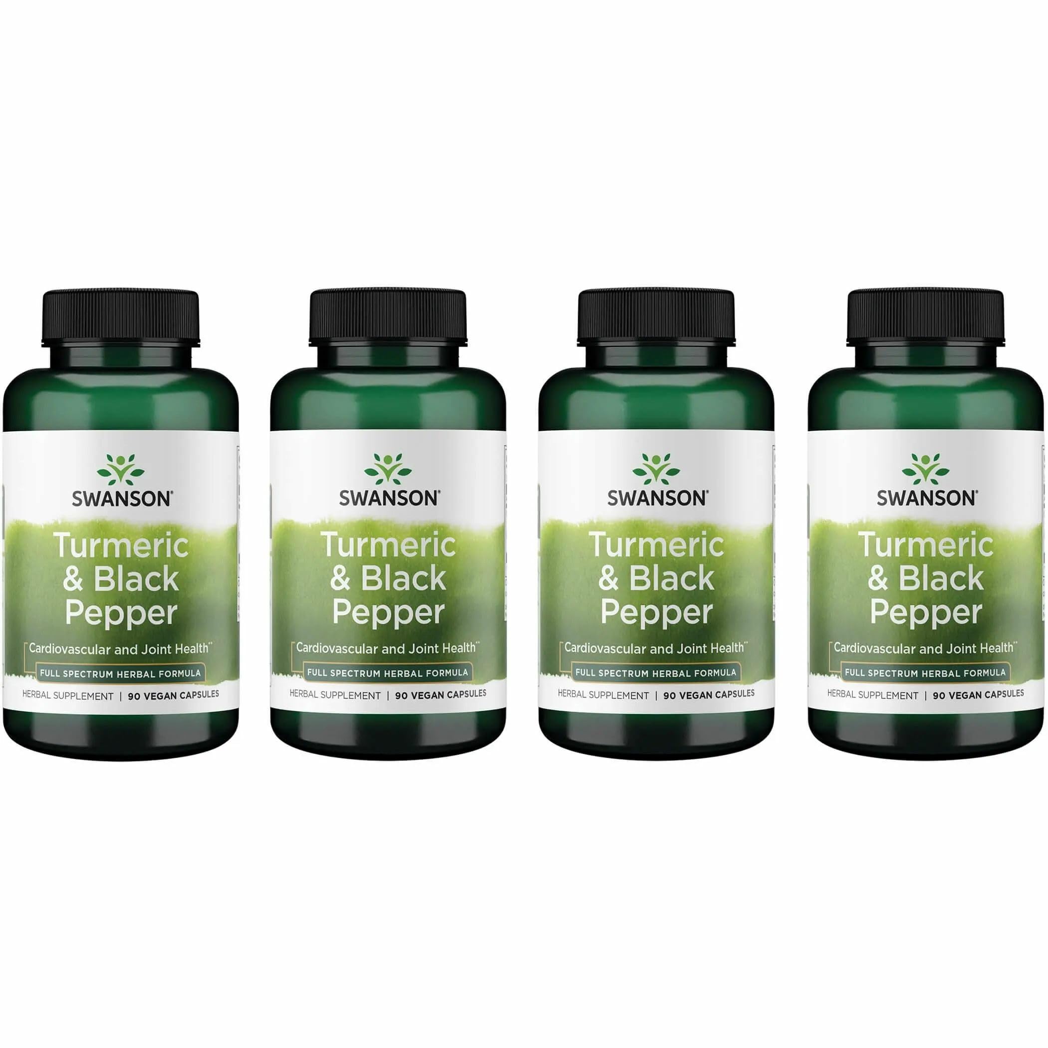 Swanson Cúrcuma y Pimienta Negra: botella para uso diario, digestión saludable.