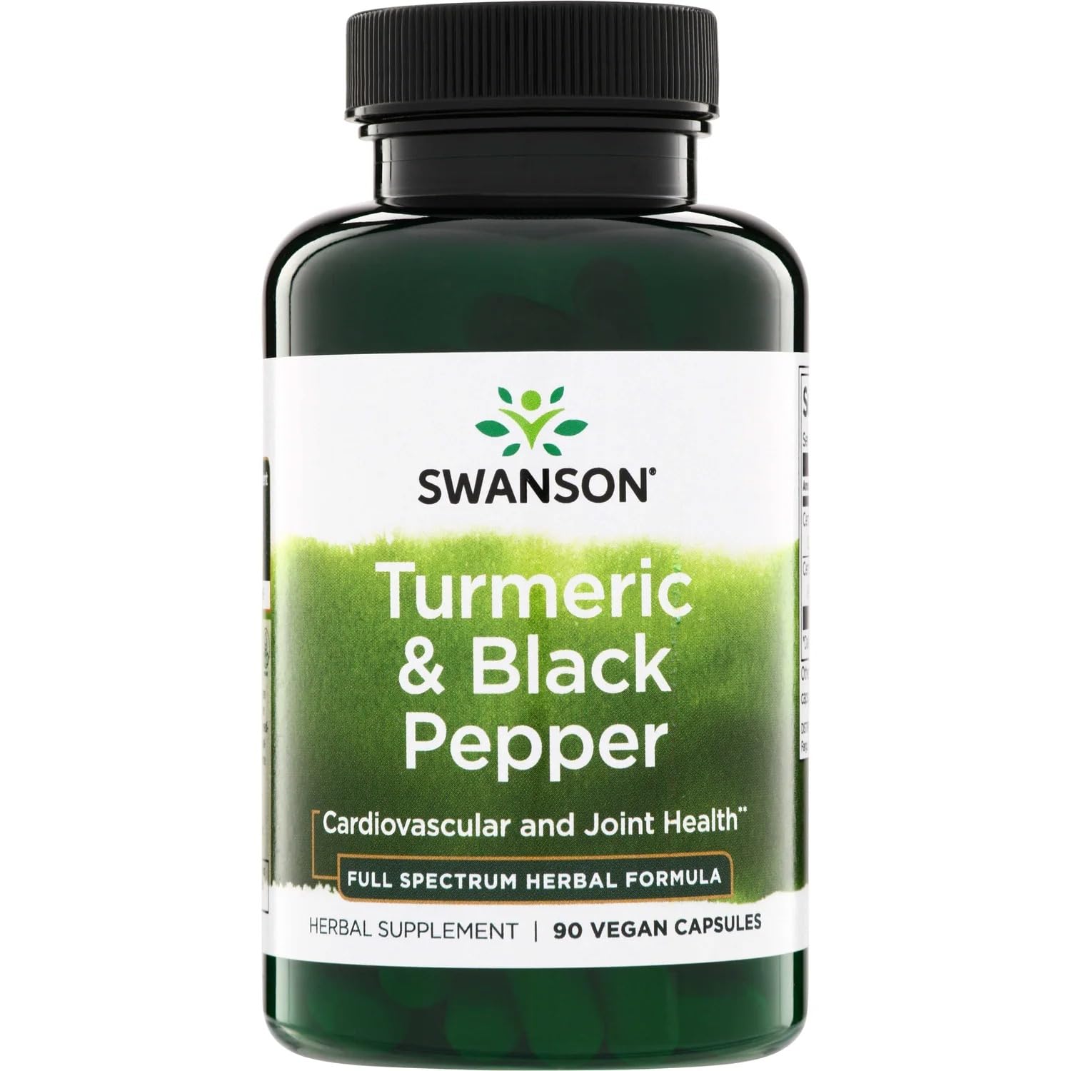 Swanson Curcuma Pimienta Negra cápsulas: apoyo antioxidante para movilidad diaria y digestión.