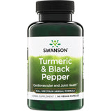 Swanson Curcuma Pimienta Negra cápsulas: apoyo antioxidante para movilidad diaria y digestión.
