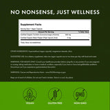 Swanson Curcuma y Pimienta Negra, etiqueta legible con antioxidantes y mayor biodisponibilidad.