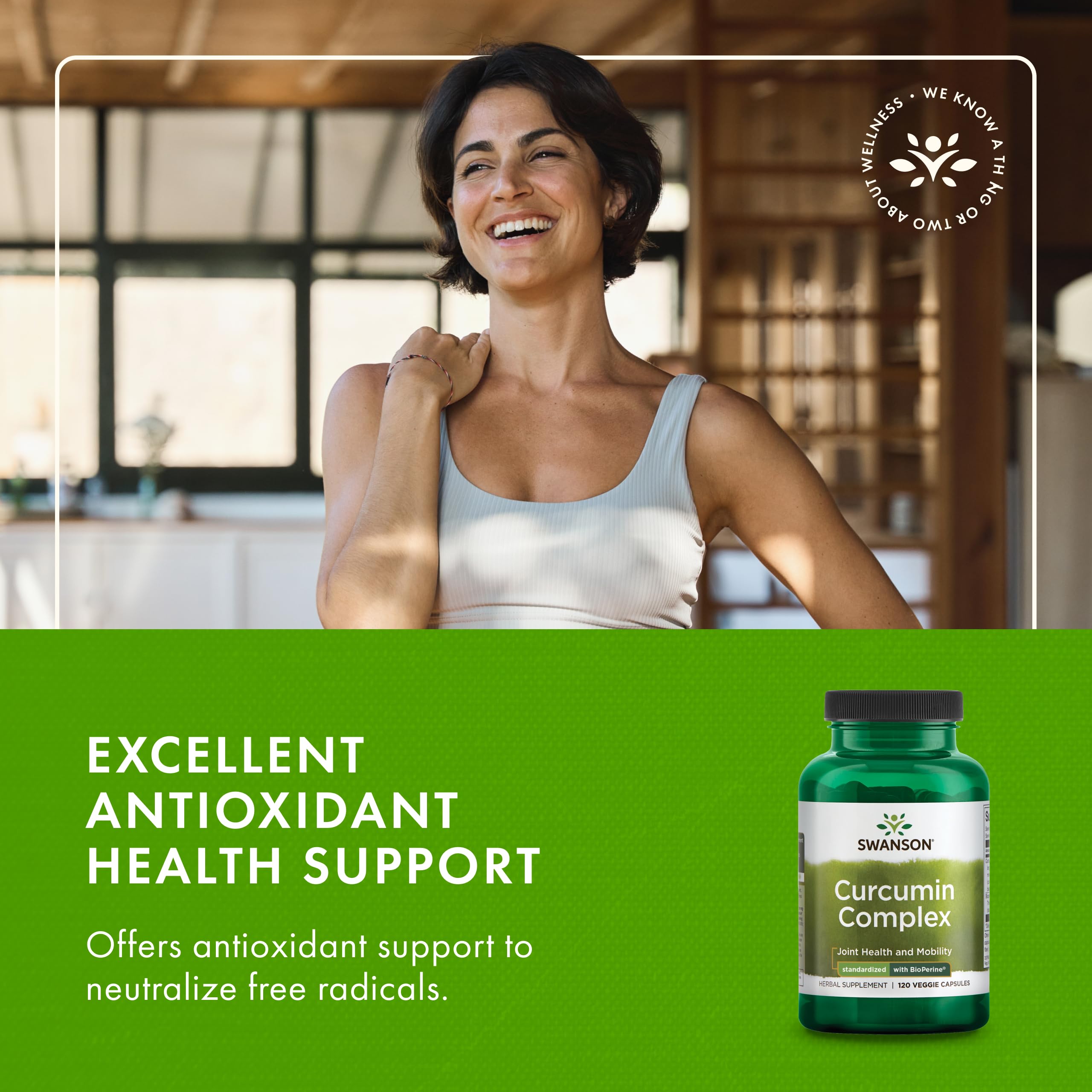 Swanson Curcumin Complex: antioxidantes para un bienestar digestivo suave.