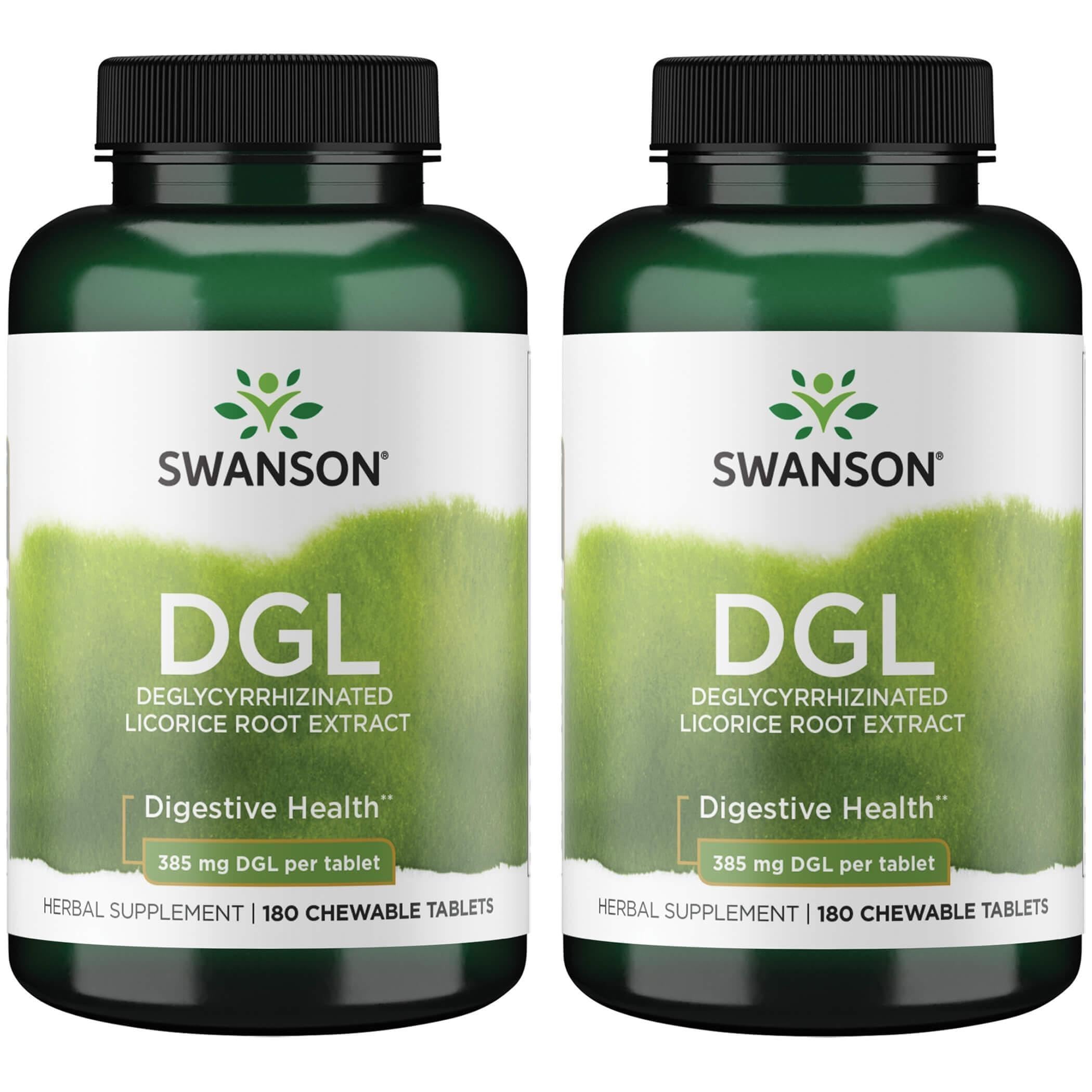 Swanson DGL Regaliz, tableta masticable, apoyo digestivo suave para molestias ocasionales.