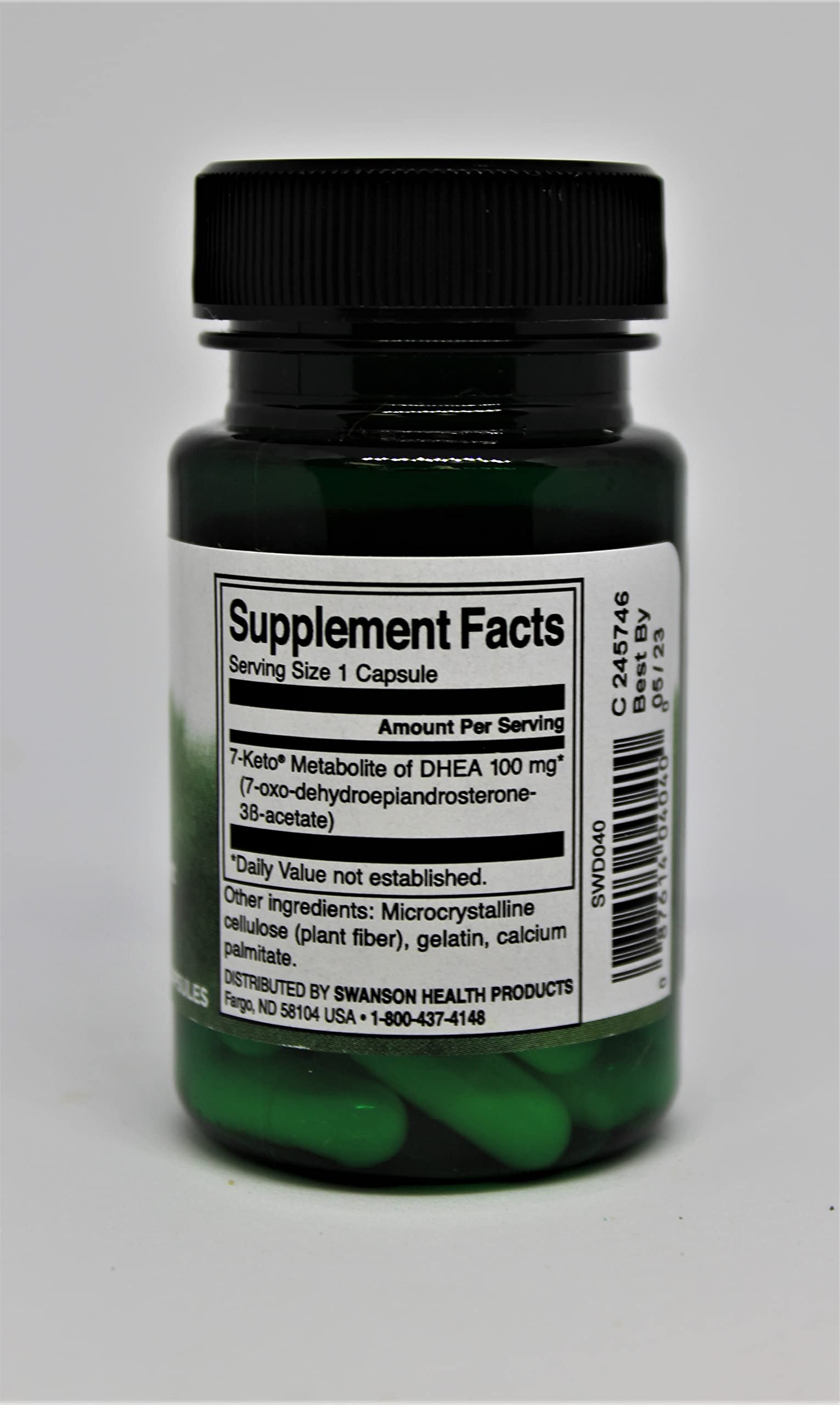 Swanson Diet 7-Keto DHEA, tabla nutricional clara