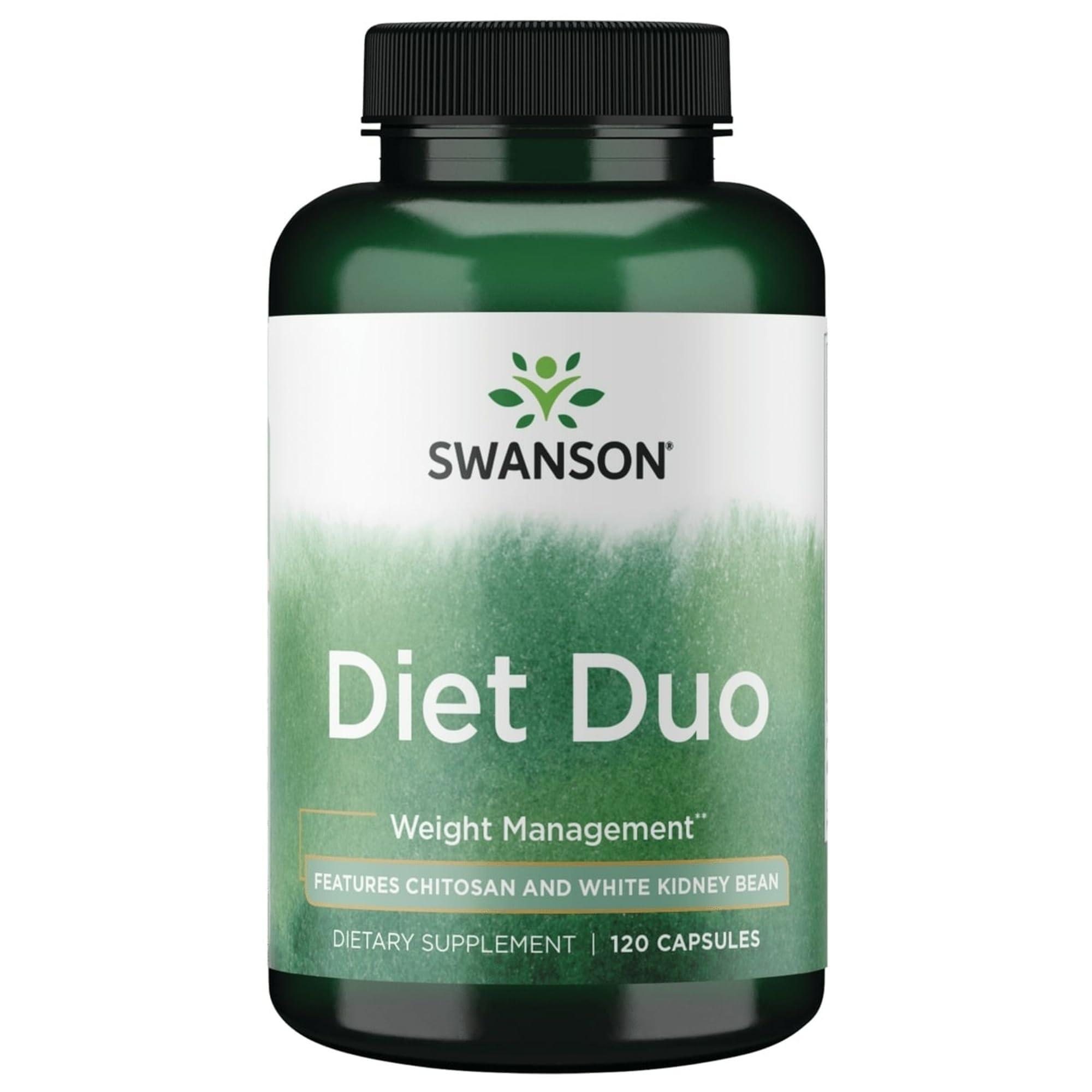 Swanson Diet Duo cápsulas en una botella, apoyo a la gestión de carbohidratos para el peso