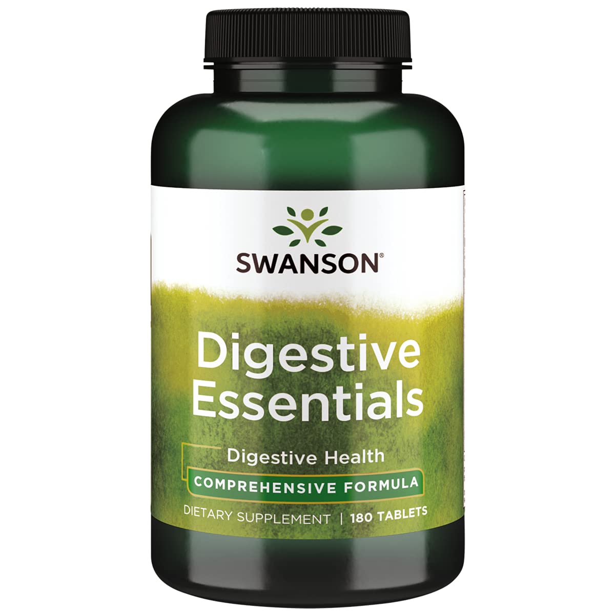 Swanson Digestive Essentials: botella con cápsulas para uso diario que apoya la digestión.