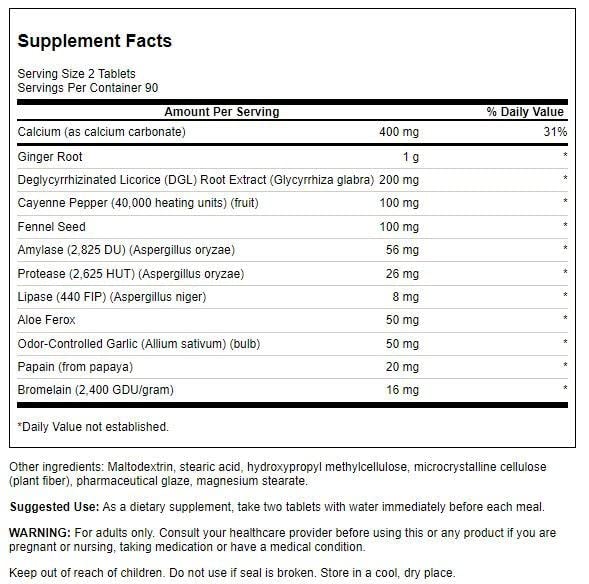 Swanson Digestive Essentials: tabletas fáciles de tragar para una rutina digestiva.