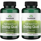 Swanson Dong Quai 530 mg, botella, para apoyo cíclico femenino y salud articular