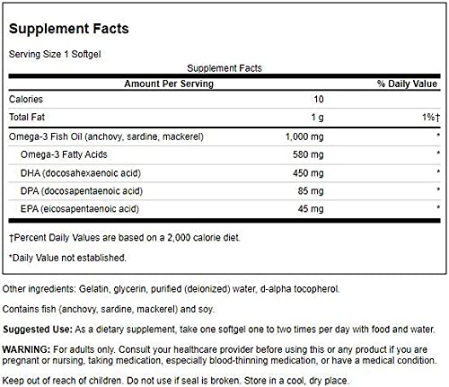 Etiqueta del producto Swanson DPA con detalles de calidad